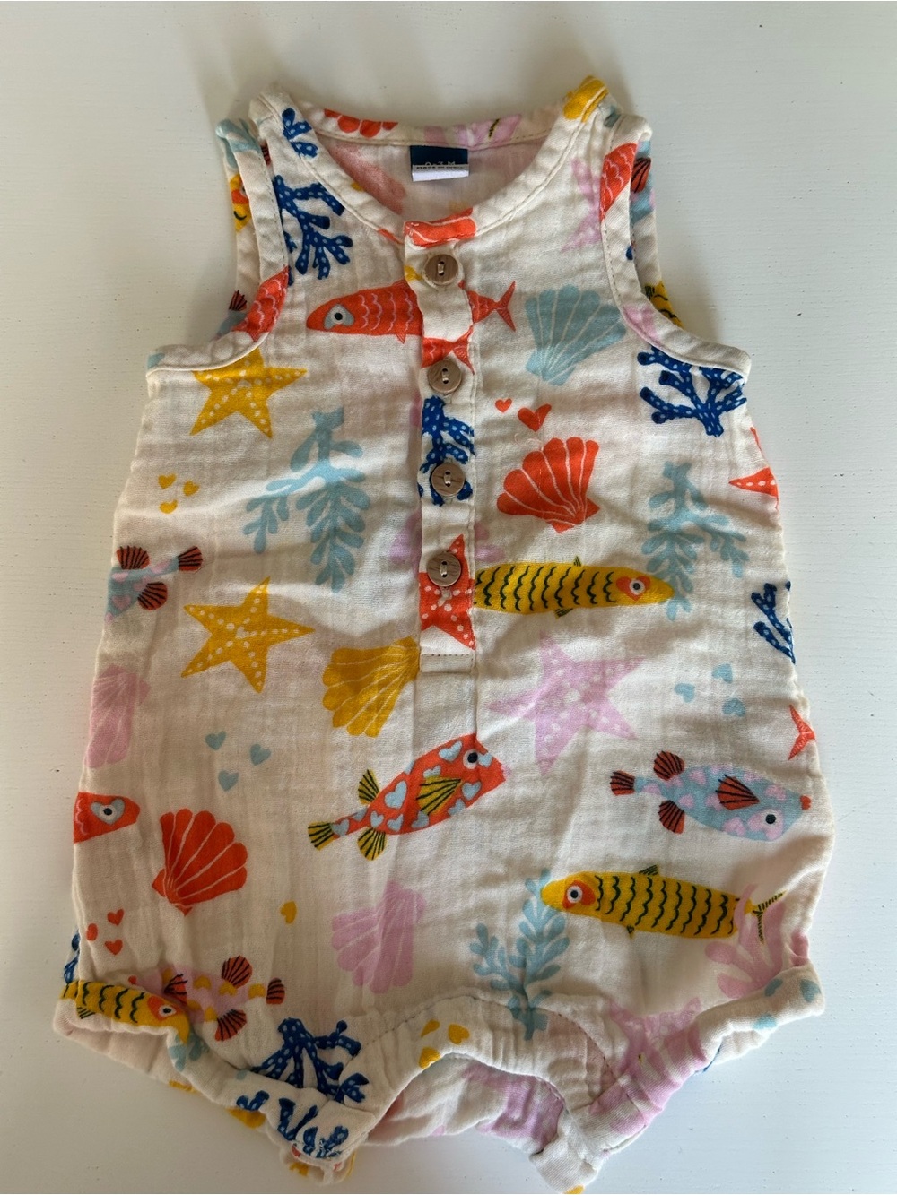 Old Navy Multicolor Sea Life Sleeveless Baby Romper